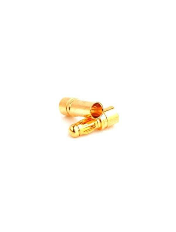 RC Products 3.5mm Male, Female Gold Plated Bullet Connectors Plugs(2 Pairs)