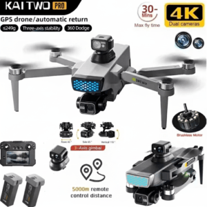 KAI TWO Pro Professional Drone with 4k Camera 360 Degree Laser Obstacle Avoidance Smart Homing 5g Wifi Fpv Drone Optical Flow Flying