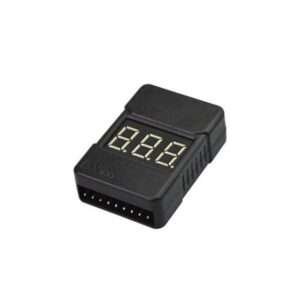 BX100 1-8S LiPo battery voltage tester with low voltage buzzer alarm